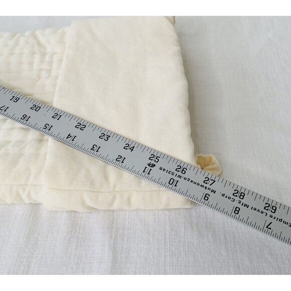 Pottery Barn Channel Quilted Velvet Christmas Ivory Large Stocking "Michelle" - Picture 9 of 11